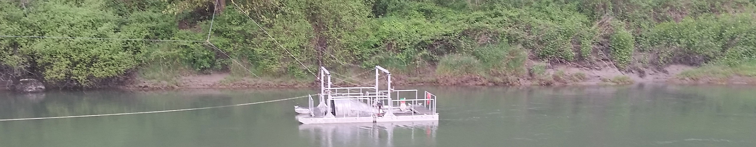 Tulalip Natural Resources Department image of habitat monitoring smolt traps in situ