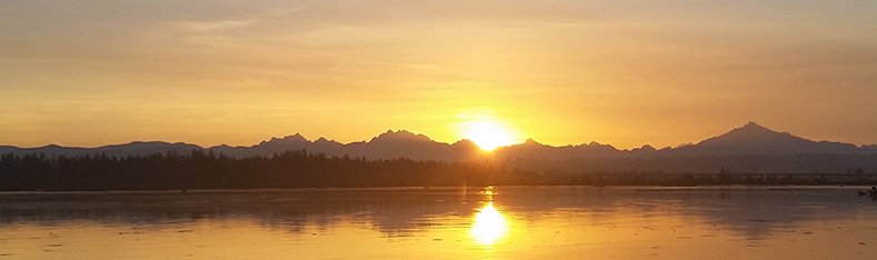 Tulalip Natural Resources Department image of sunrise on the Salish Sea